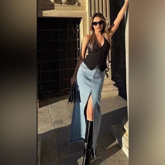 Denim maxi skirt - Picture 1 of 7
